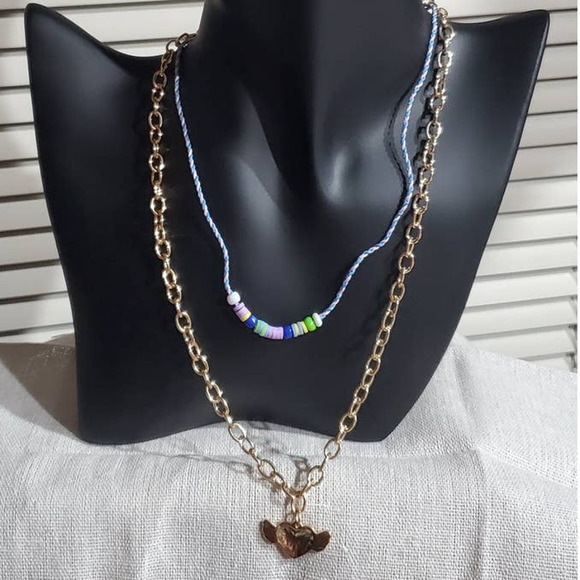 bp Jewelry - BP @Nordstrom Gold Tone & Beaded Layered Necklace Winged Heart BPJFE26SP21